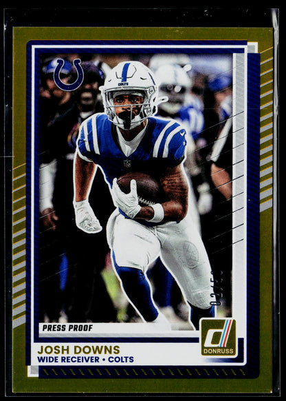 2025 Donruss #42 Josh Downs Press Proofs Gold #/50
