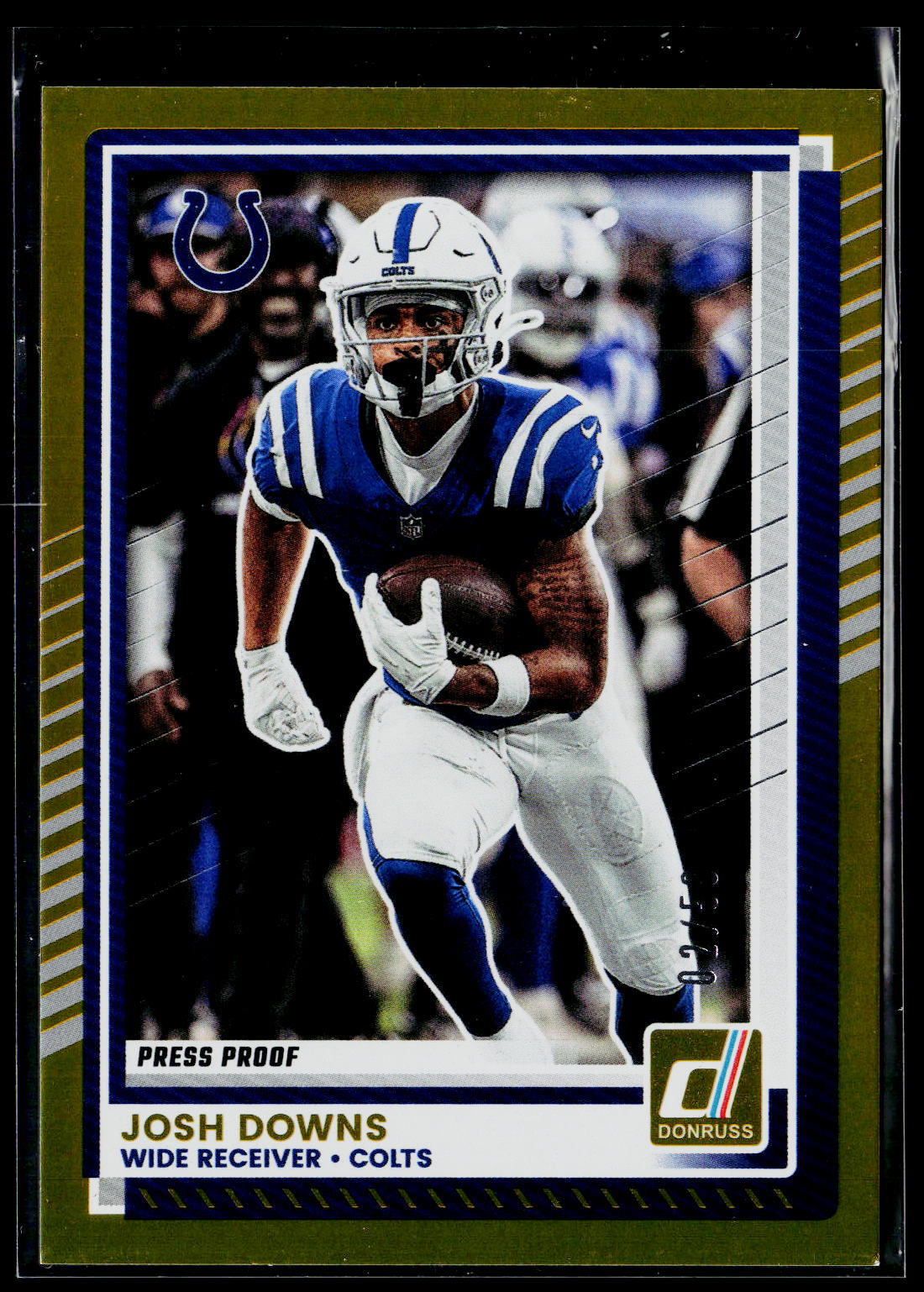 2025 Donruss #42 Josh Downs Press Proofs Gold #/50