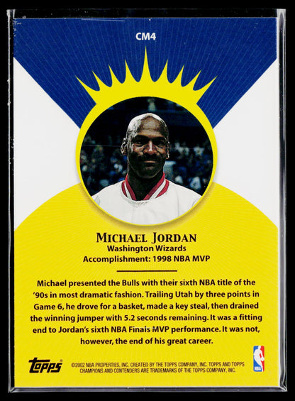 2001-02 Topps TCC #CM4 Michael Jordan Crowning Moment