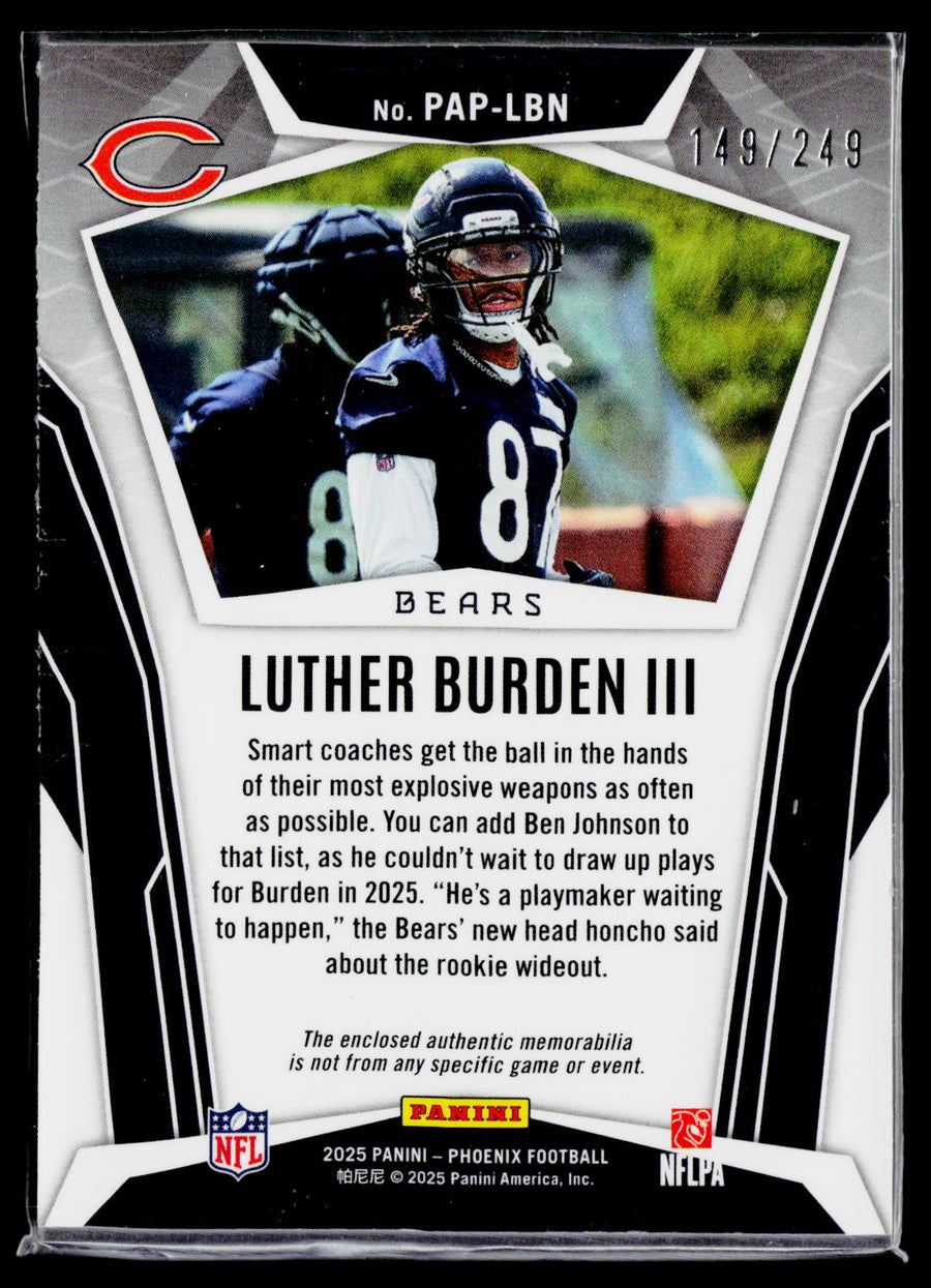 2025 Panini Phoenix #PAP-LBN Luther Burden III Pandora Patch Red Prizm #/249