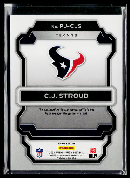2023 Panini Prizm #PJ-CJS C.J. Stroud Premier Jerseys Purple Pulsar