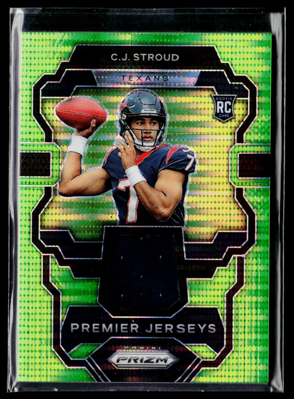 2023 Panini Prizm #PJ-CJS C.J. Stroud Premier Jerseys Purple Pulsar