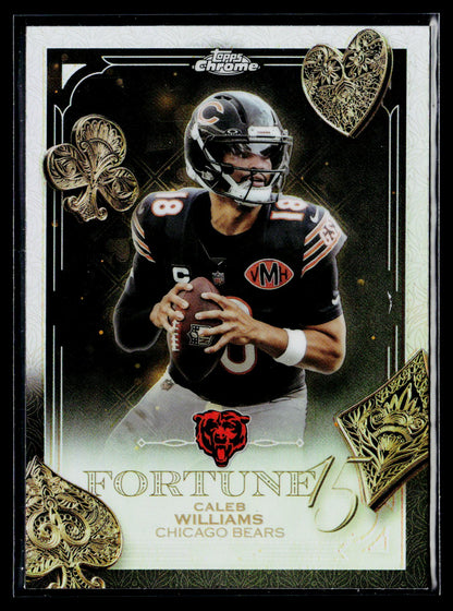 2025 Topps Chrome #F15-16 Caleb Williams Fortune 15 Refractor