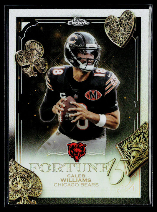 2025 Topps Chrome #F15-16 Caleb Williams Fortune 15 Refractor