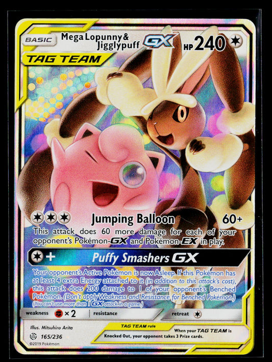SM - Cosmic Eclipse #165/236 Mega Lopunny & Jigglypuff GX