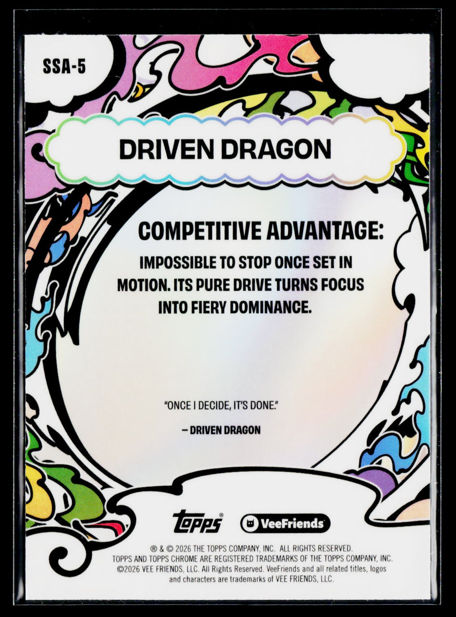 2026 Topps Chrome VeeFriends #SSA-5 Driven Dragon Manga Speckle