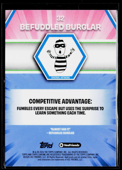 2026 Topps Chrome VeeFriends #32 Befuddled Burglar