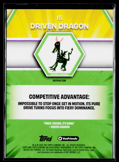 2026 Topps Chrome VeeFriends #15 Driven Dragon