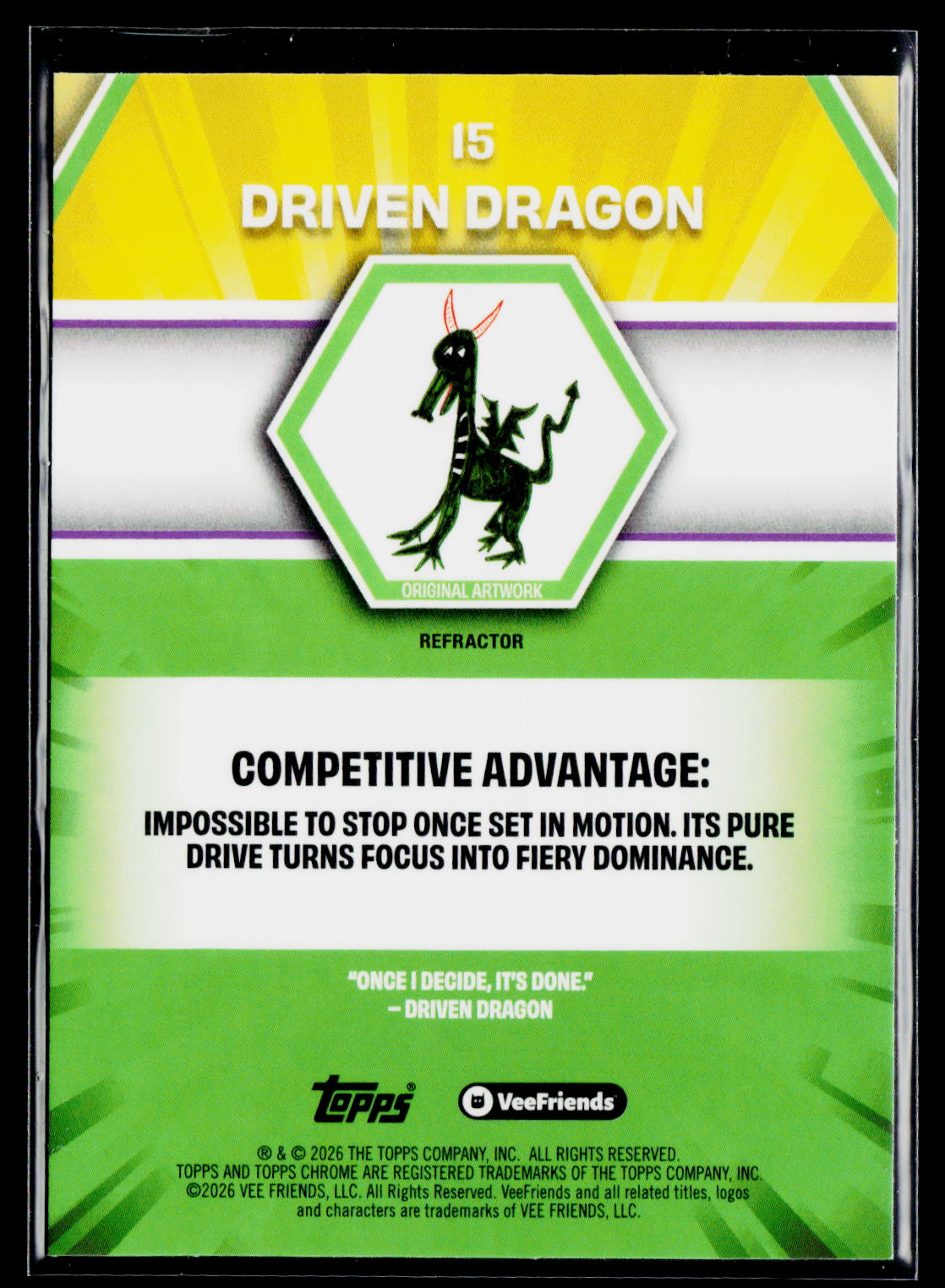 2026 Topps Chrome VeeFriends #15 Driven Dragon