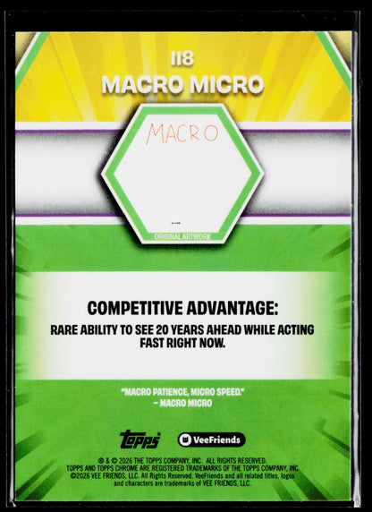 2026 Topps Chrome VeeFriends #118 Macro Micro
