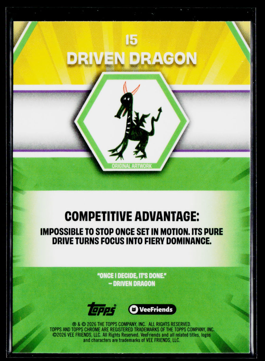 2026 Topps Chrome VeeFriends #15 Driven Dragon