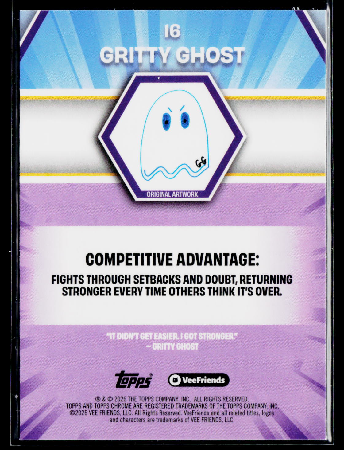 2026 Topps Chrome VeeFriends #16 Gritty Ghost