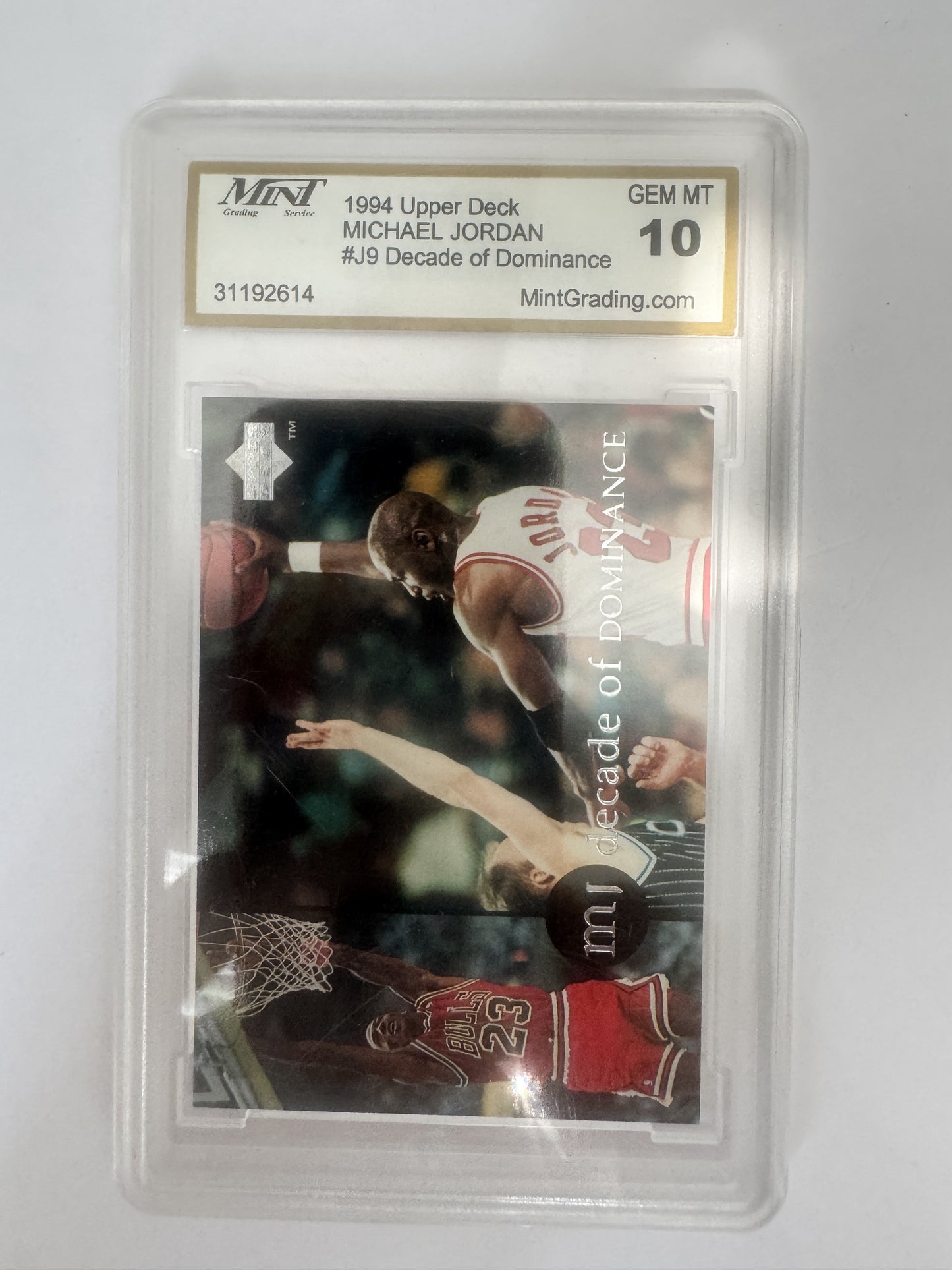 1994-95 Collector's Choice J9 Michael Jordan Rare Air Decade of Dominance MNT 10