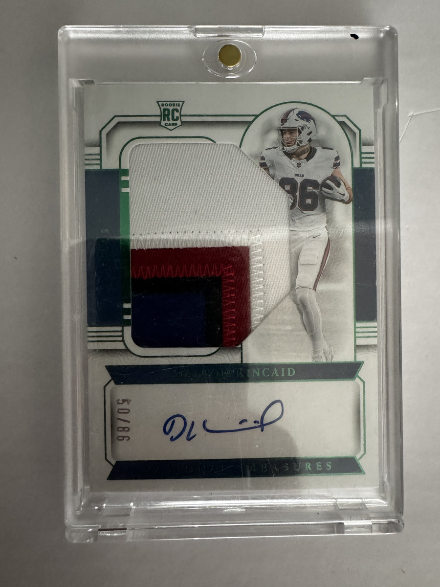 2023 Panini National Treasures 5 Dalton Kincaid Rookie RC Signatures RPA #/86