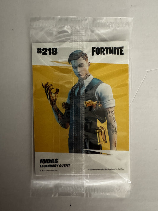 2021 Panini Fortnite Series 3 #218 Midas Laser Sealed