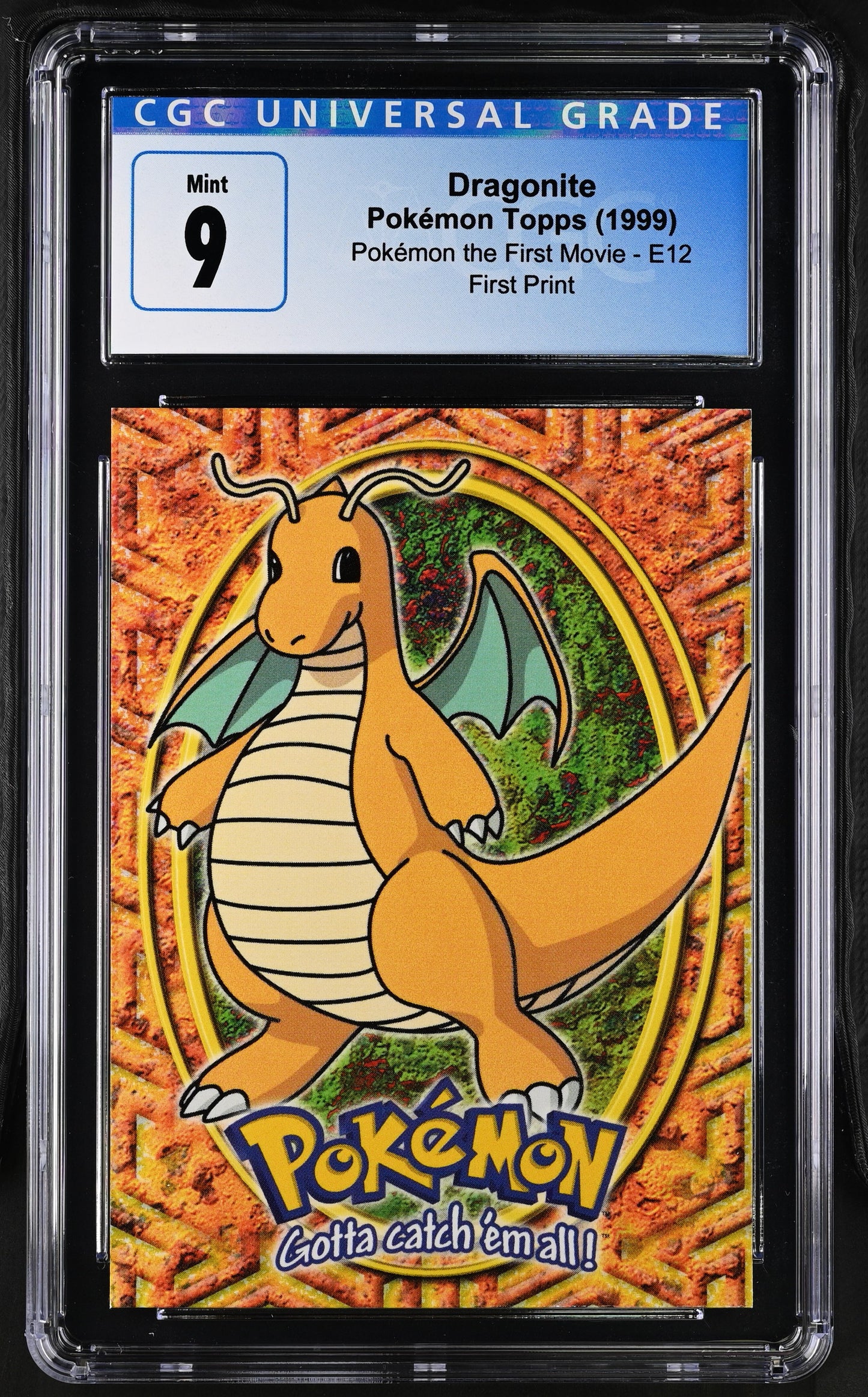 1999 Pok^mon the First Movie #E12 Dragonite CGC 9