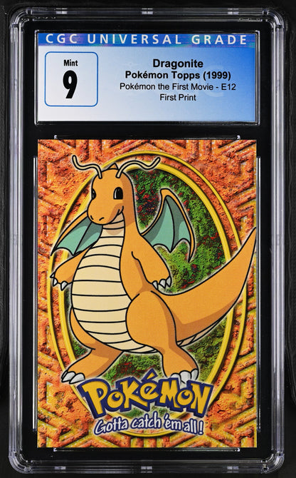 1999 Pok^mon the First Movie #E12 Dragonite CGC 9