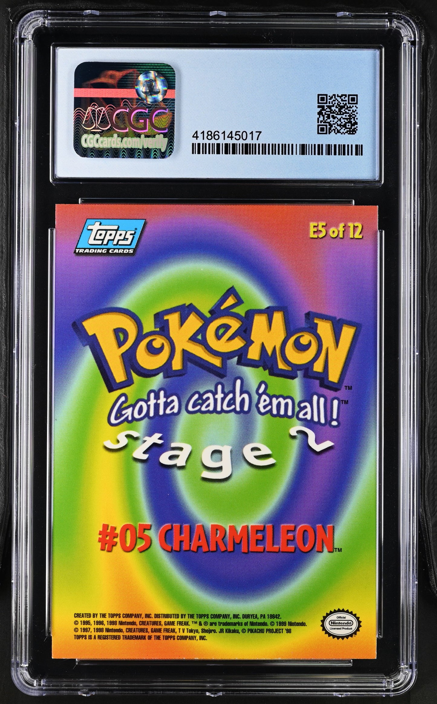 1999 Pok^mon the First Movie #E5 Charmeleon CGC 9