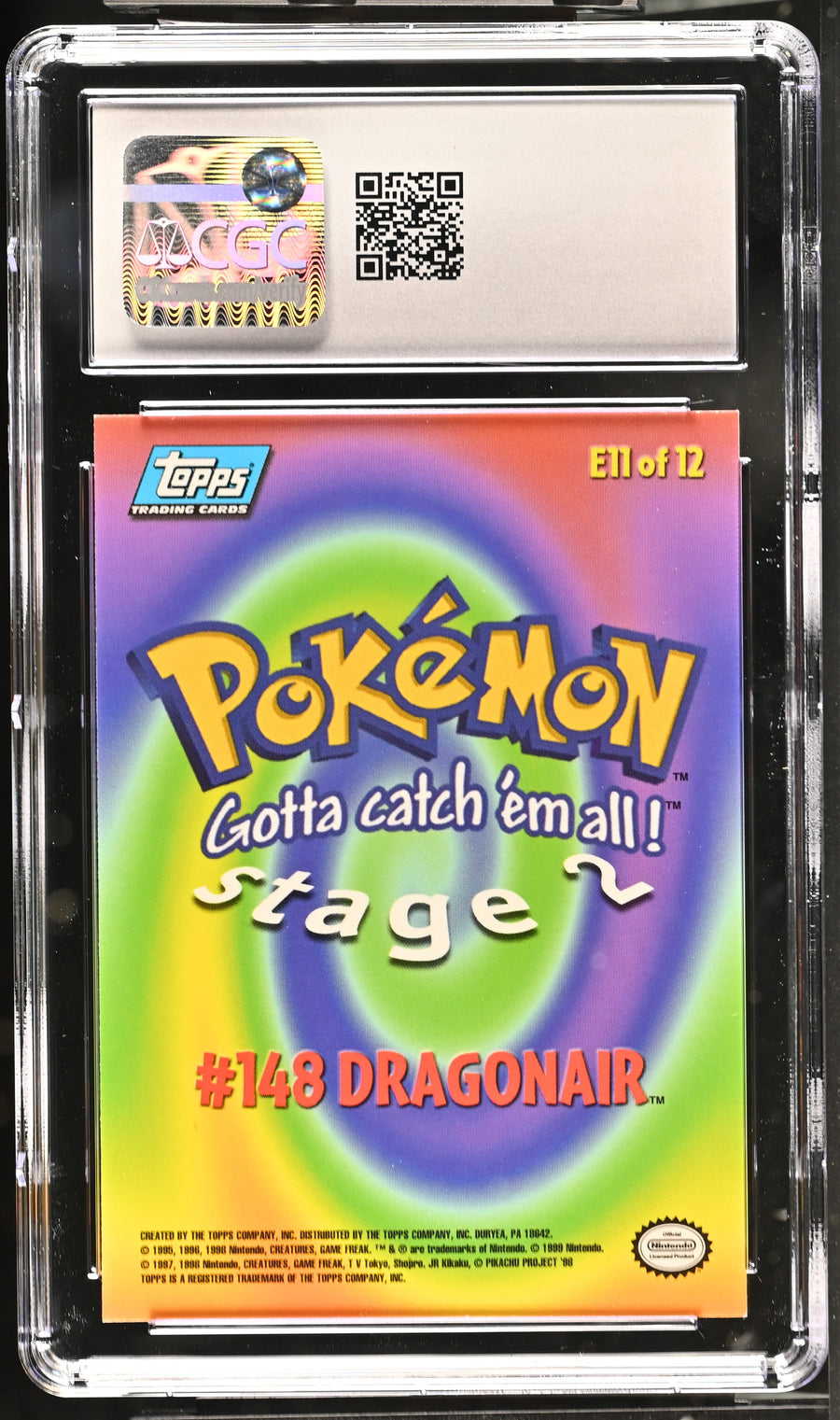 1999 Pok^mon the First Movie #E11 Dragonair CGC 10