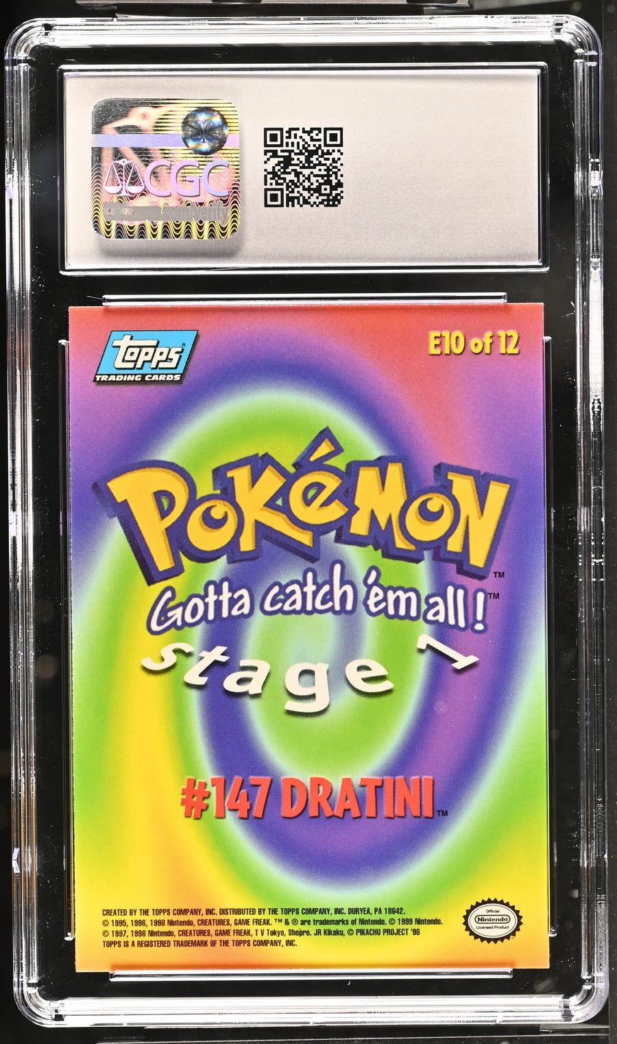1999 Pok^mon the First Movie #E10 Dratini CGC 10
