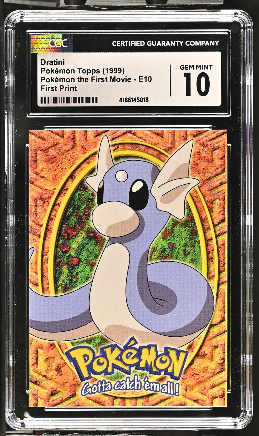 1999 Pok^mon the First Movie #E10 Dratini CGC 10