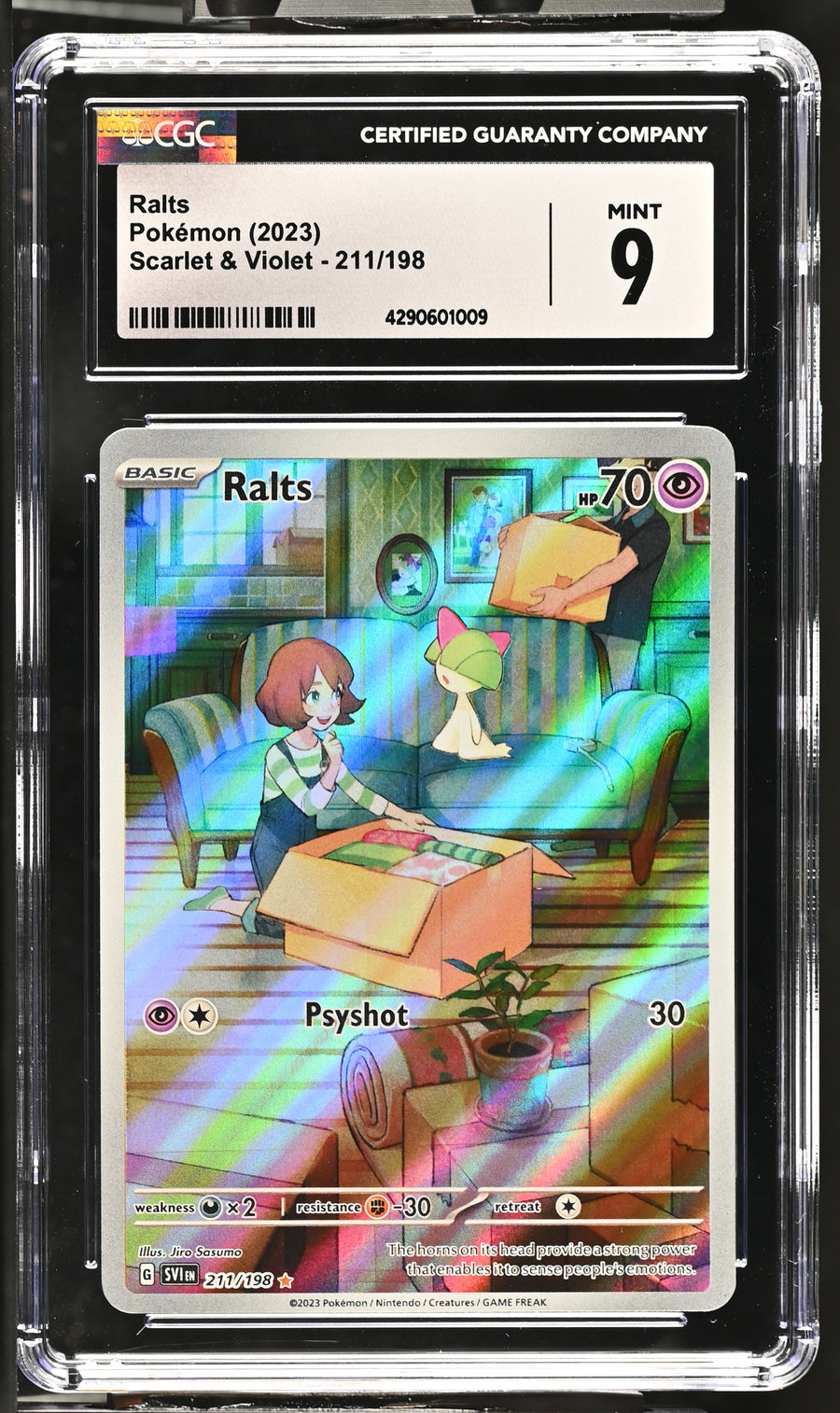 2023 Scarlet & Violet #211/198 Ralts CGC 9