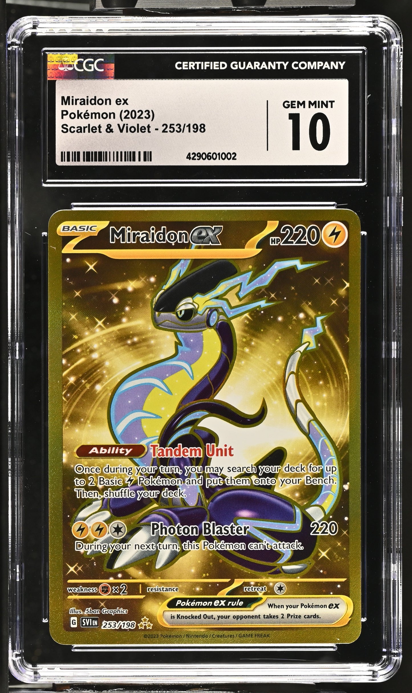 2023 Scarlet & Violet #253/198 Miraidon ex CGC 10