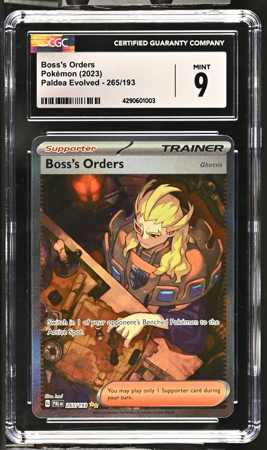 2023 Paldea Evolved #265/193 Boss's Orders CGC 9
