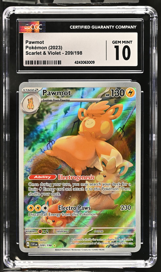 2023 Scarlet & Violet #209/198 Pawmot CGC 10