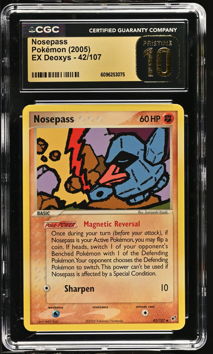 2005 EX Deoxys #42/107 Nosepass CGC 10