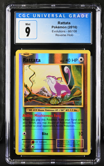 2016 Evolutions #66/108 Rattata CGC 9