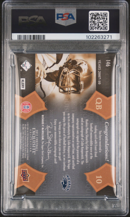 2011 Ud Exquisite Collection #146 Colin Kaepernick Signature Patch PSA 6