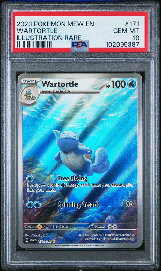 2023 Pokemon Mew En-151 #171 Wartortle Illustration Rare PSA 10