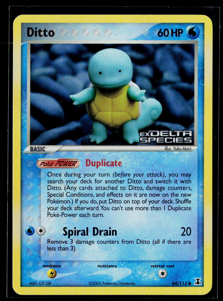 Delta Species #064/113 Ditto Stamped EX Delta Species