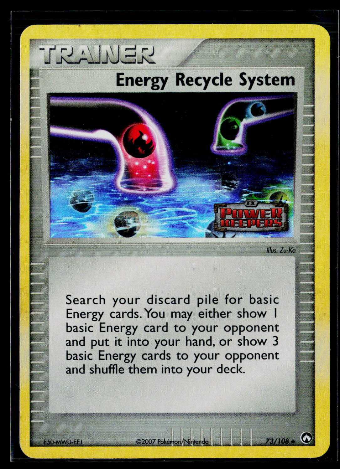 Power Keepers #73/108 Energy Recycle System Stamped