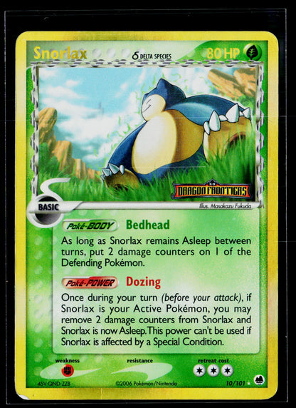 Dragon Frontiers #10/101 Snorlax (Delta Species) stamped
