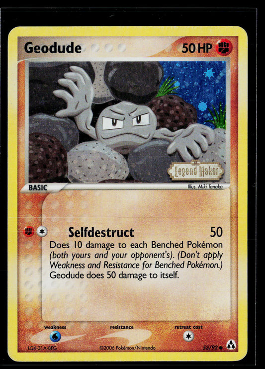 Legend Maker #53/92 Geodude stamped