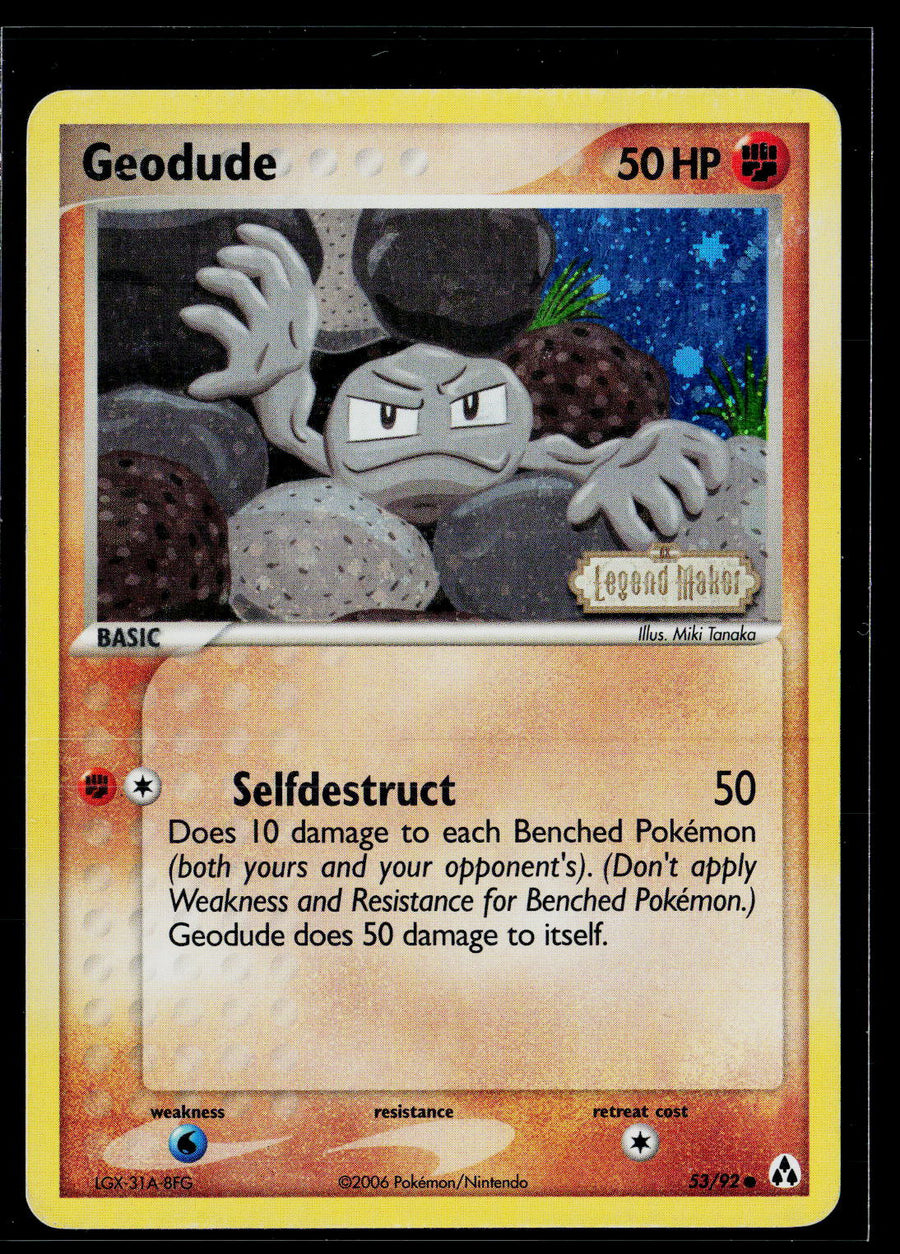 Legend Maker #53/92 Geodude stamped