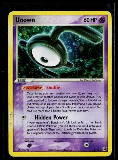 Unseen Forces #E/28 Unown (E)