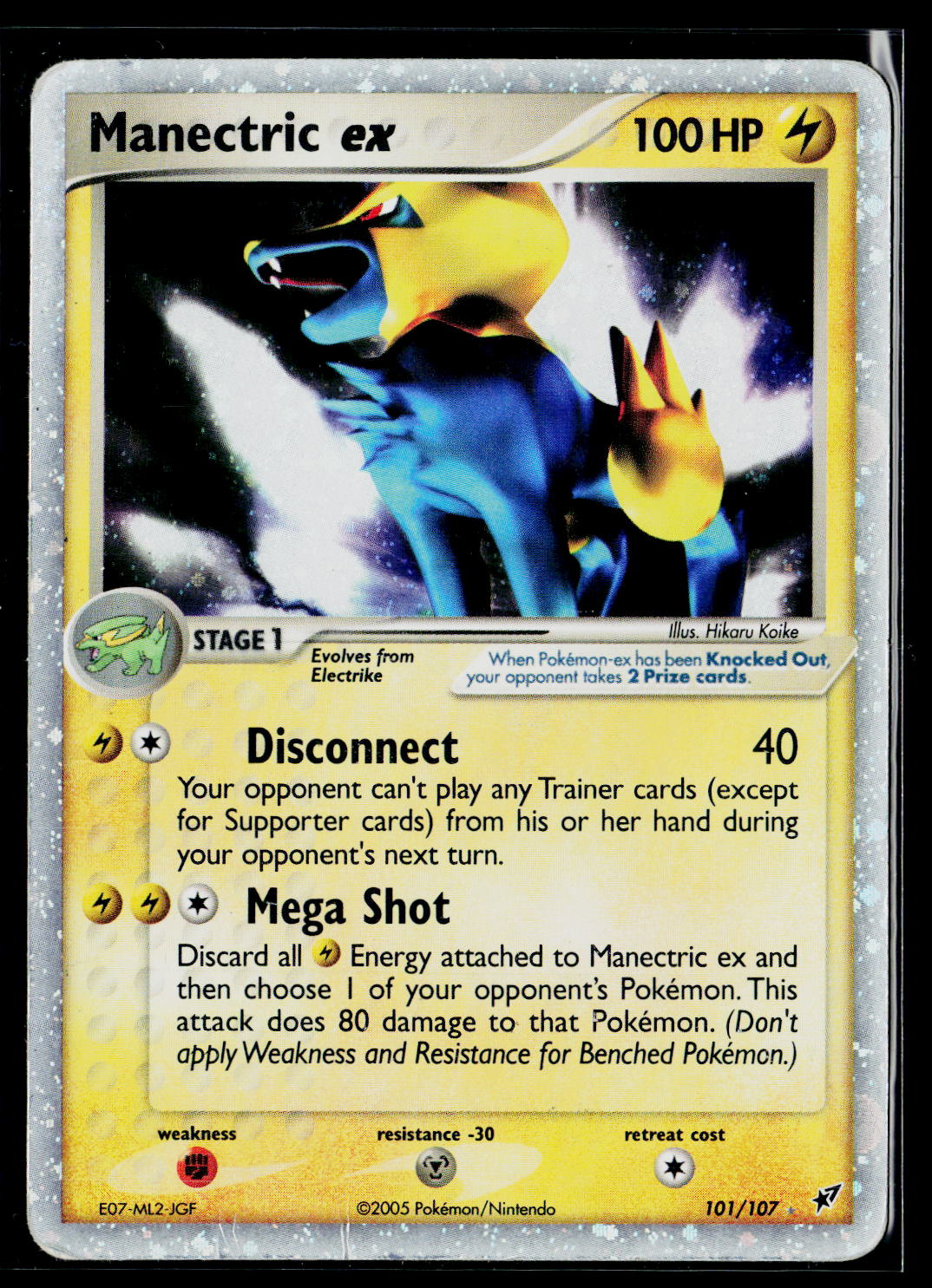 Deoxys #101/107 Manectric ex