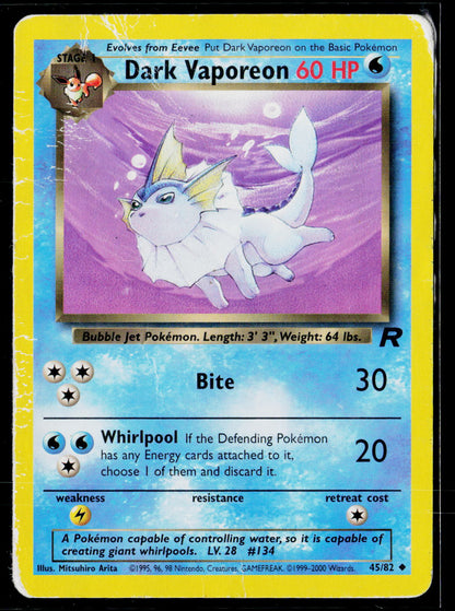 Team Rocket #45/82 Dark Vaporeon
