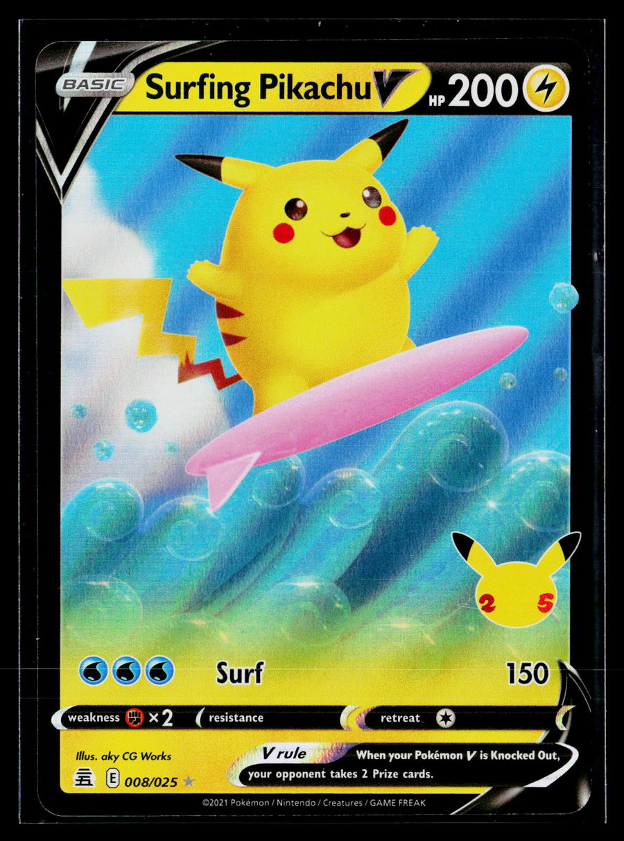 S8a: 25th Anniversary Collection #021/028 Surfing Pikachu V