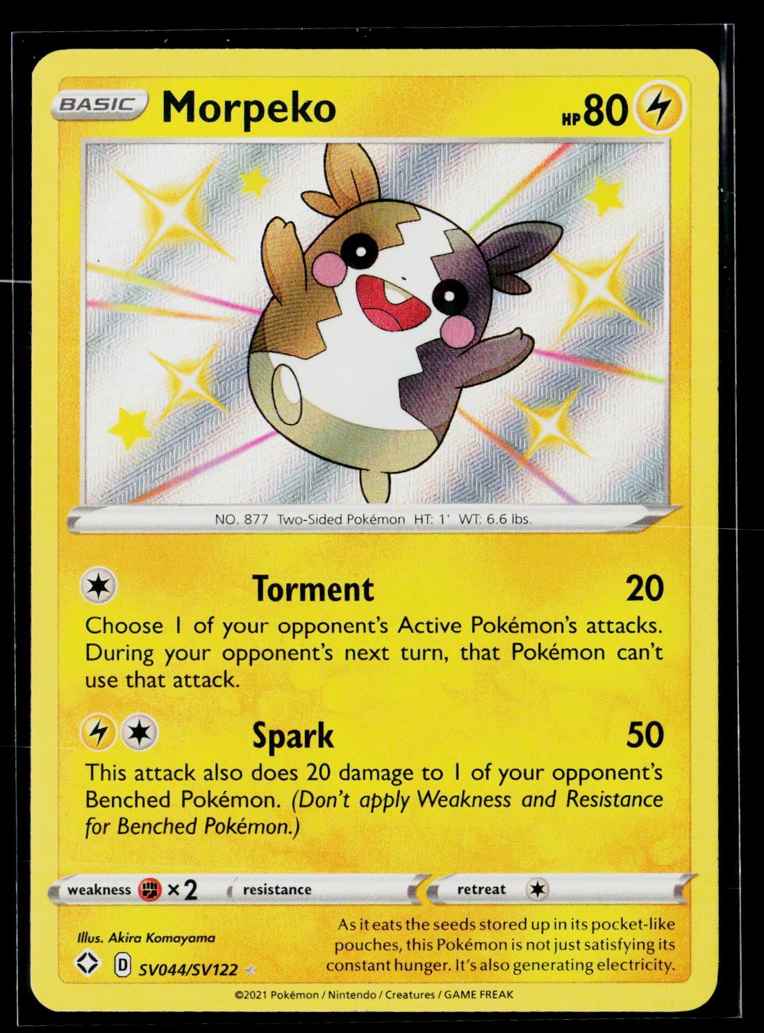 Shining Fates: Shiny Vault #SV044/SV122 Morpeko