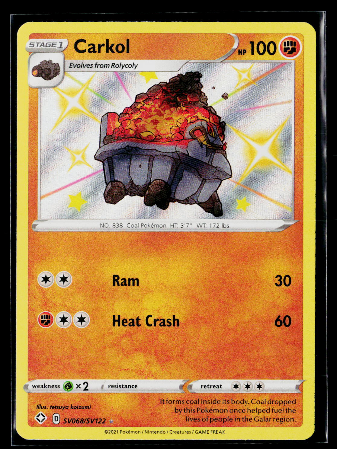 Shining Fates: Shiny Vault #SV068/SV122 Carkol