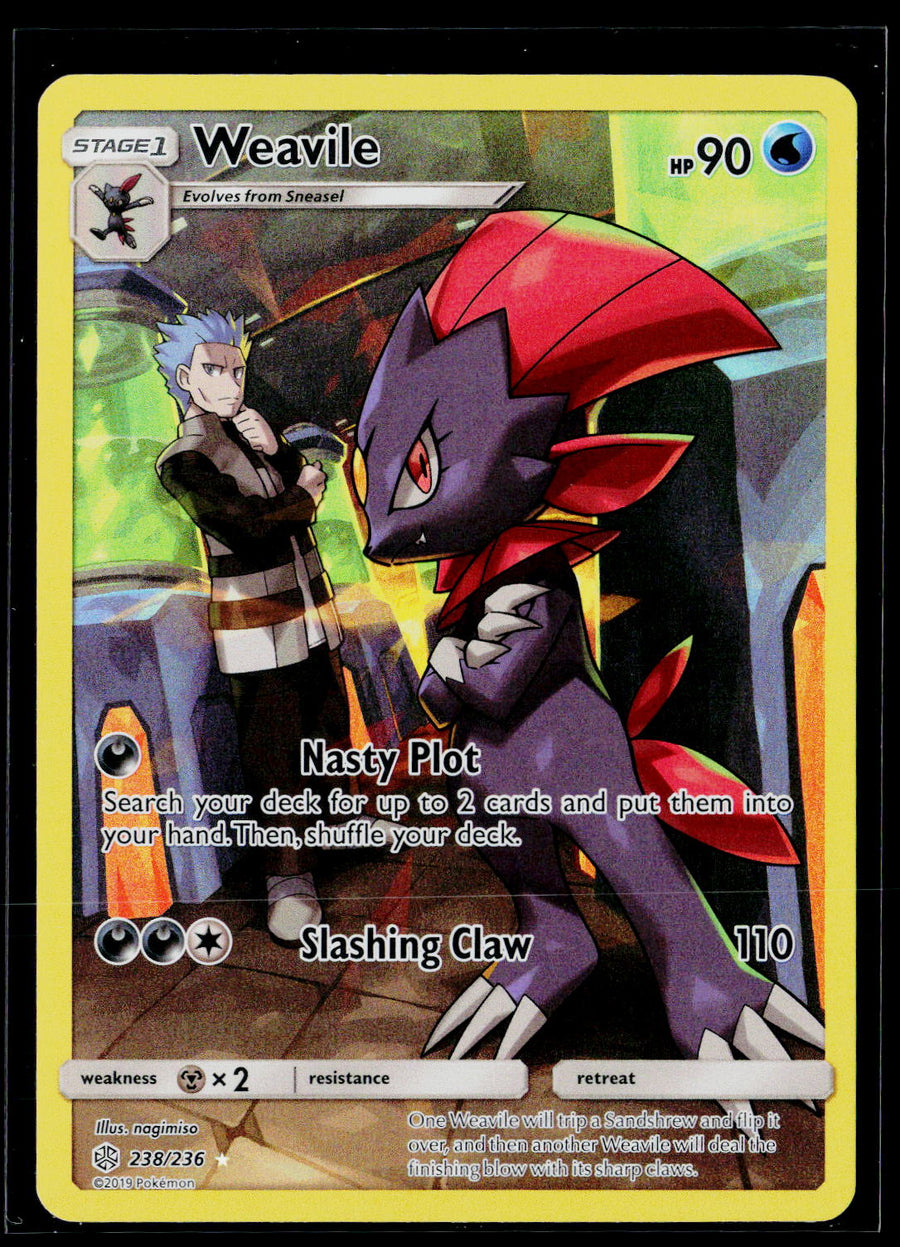SM - Cosmic Eclipse #238/236 Weavile (Secret)