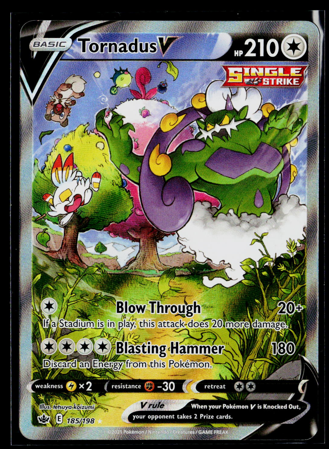 SWSH06: Chilling Reign #185/198 Tornadus V (Alternate Full Art)