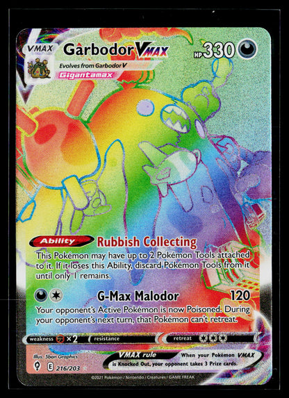 SWSH07: Evolving Skies #216/203 Garbodor VMAX (Secret)