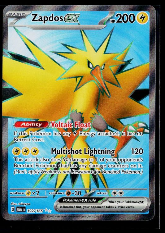 SV: Scarlet & Violet 151 #192/165 Zapdos ex
