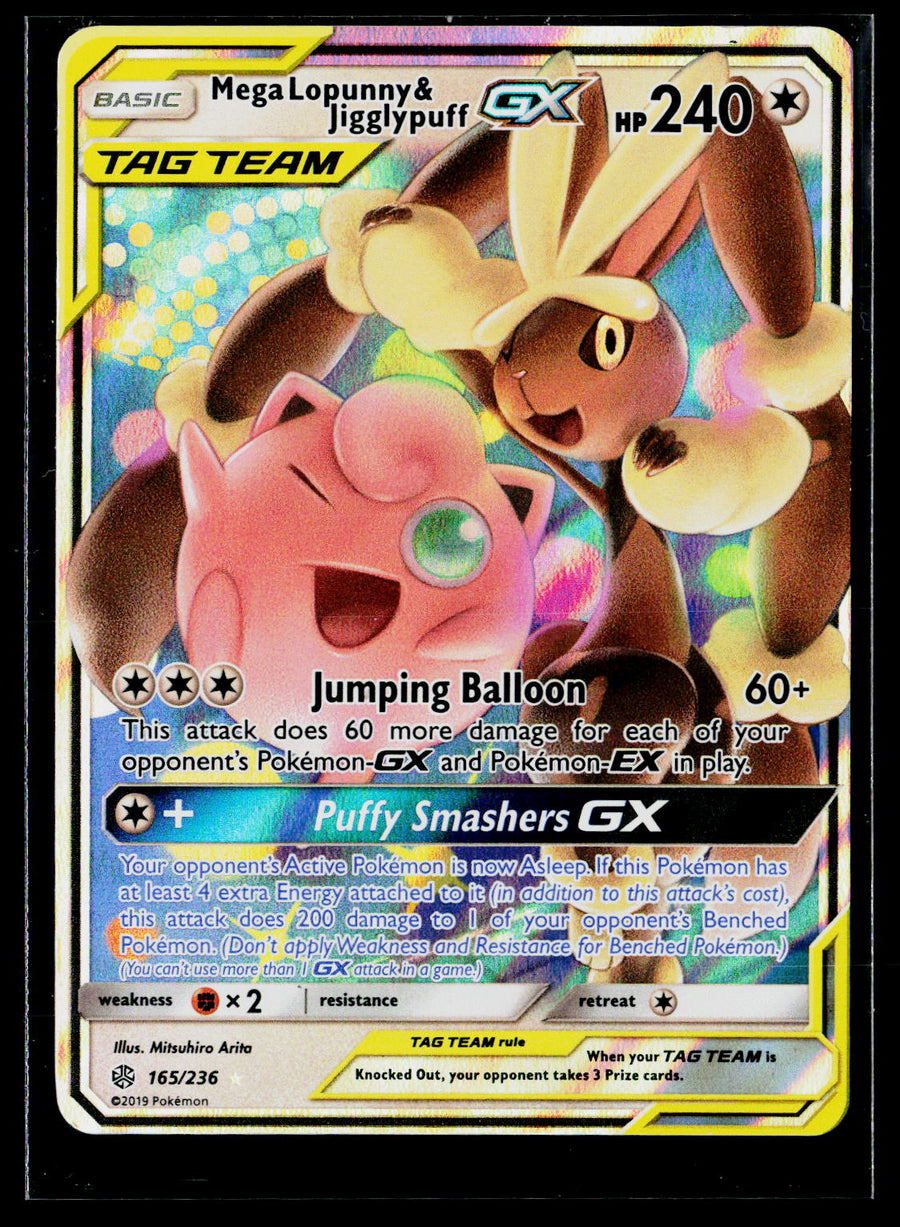 SM - Cosmic Eclipse #165/236 Mega Lopunny & Jigglypuff GX