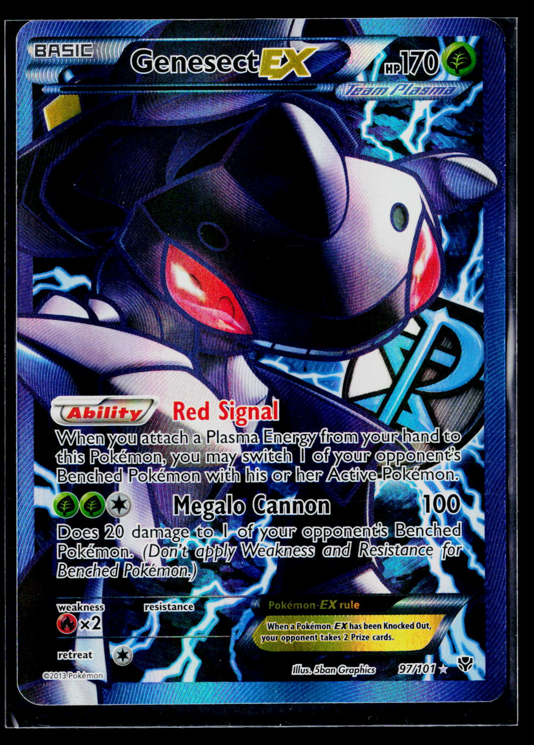 Plasma Blast #97/101 Genesect EX (Team Plasma) (97 Full Art)